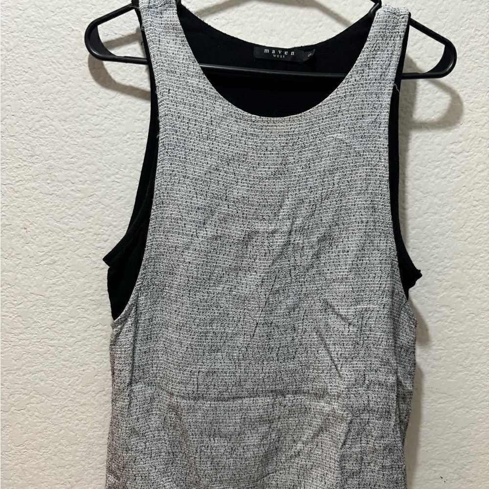 Maven West Linen Fray Tank Size S